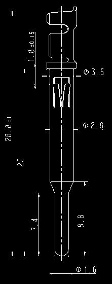 Dutinkový kontakt,0 2,5,6 CuSn/Sn B 60 8KW