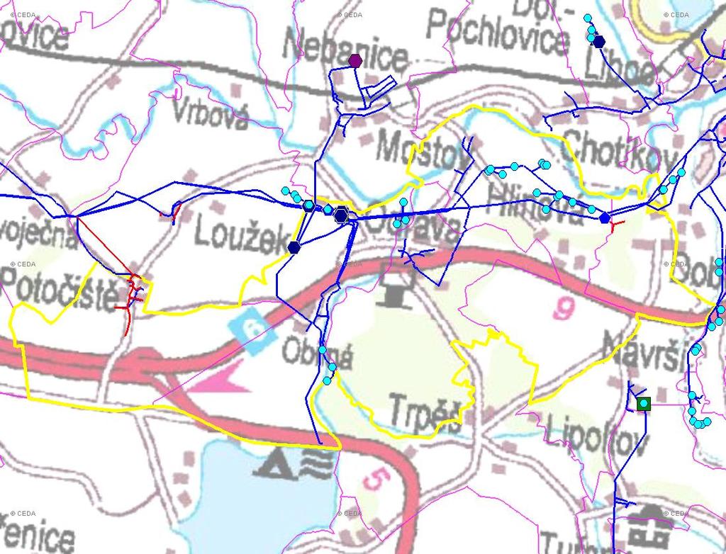 D. VODOVODY D.1 POTŘEBA VODY Z BILANCE Rok: Základní parametry: Ozn. Jednotky 25 21 215 22 225 23 Počet všech zásobených obyvatel Nz obyvatel 38 37 36 Voda vyrobená celkem VVR tis.