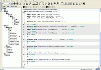 Příprava zdrojových textů Textové editory zvýraznění syntaxe (syntax highlighting) kontrola závorek vyhledávání a nahrazování soubor, projekt šablony a makra sbalení textu (folding) spolupráce se