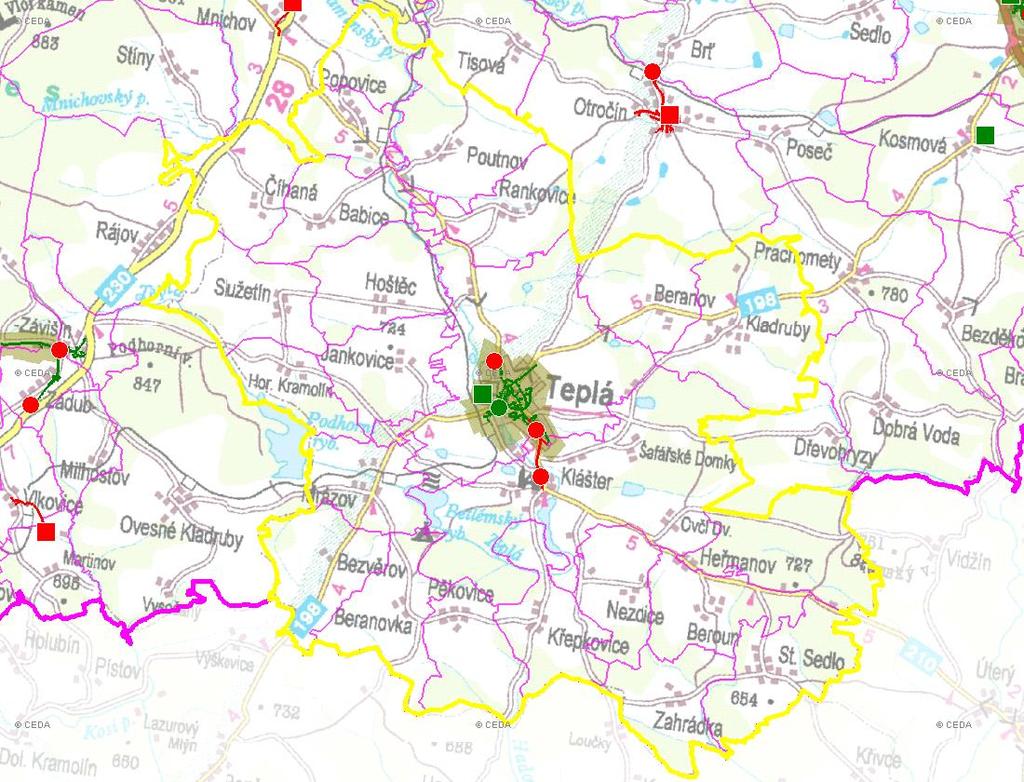 (karta obce: CZ41_82_13) E. KANALIZACE A ČOV E.1 ZÁKLADNÍ ÚDAJE Základní parametry: Ozn.: Jednotky: Rok: 22 25 21 215 Počet všech obyv. napoj. na kanal. Nk obyvatel 12 12 12 13 Počet obyv.