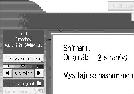 Pokládání originálù na expozièní sklo A Zkontrolujte, pro které strany chcete zmìnit nastavení. B Odeberte pøedchozí stránku a vloôte na expozièní sklo dalçí zkontrolovanou stránku.