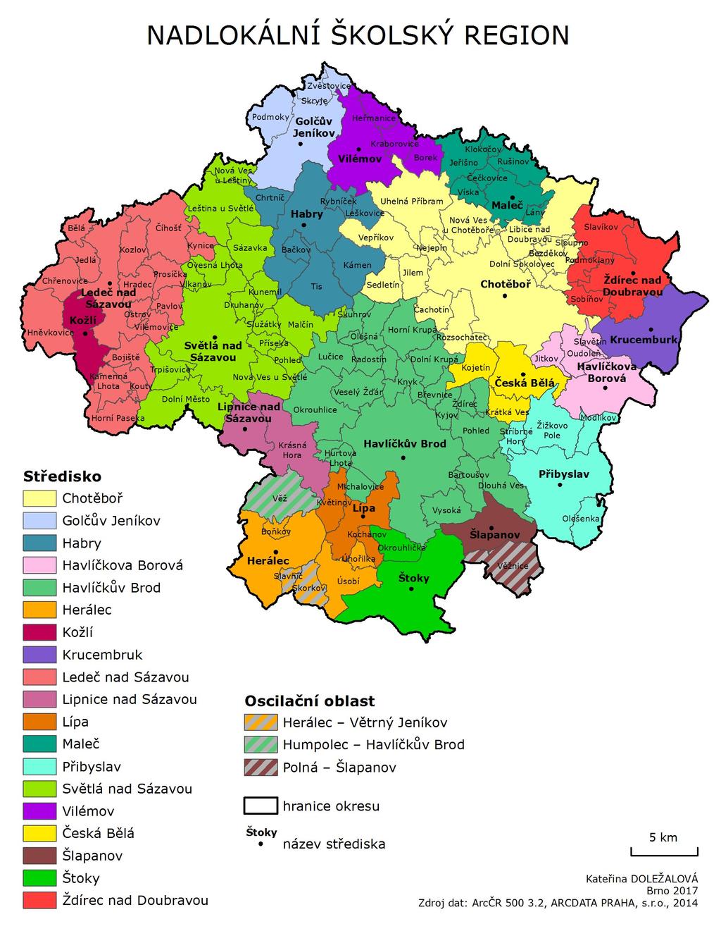 Obrázek 4 Nadlokální školský region Zdroj: ArcČR 500 3.