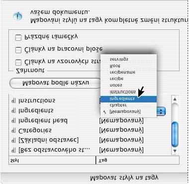 4. Pokud je třeba, označte buňky tabulky jiným tagem. Například buňky prvního řádku můžete označit odlišným tagem, aby je bylo možné identifikovat jako buňky záhlaví.