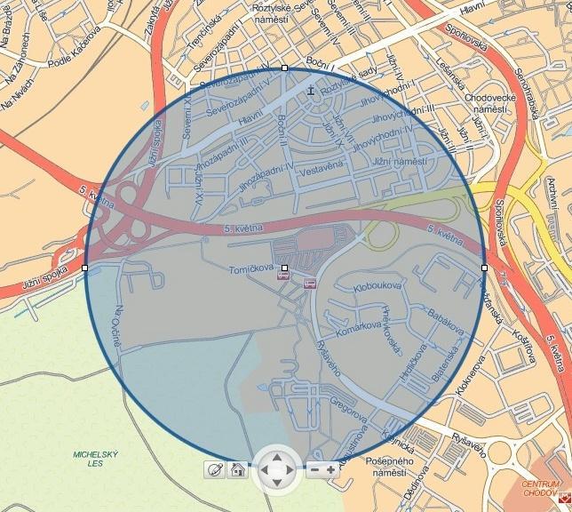 Obrázek 2 - Znázornění lokalizace na mapě 63 Search and Rescue SMS pracuje se třemi servery. a) Uživatelské gui (na OPIS HZS kraje) b) Server s aplikací u společnosti Position s. r. o.