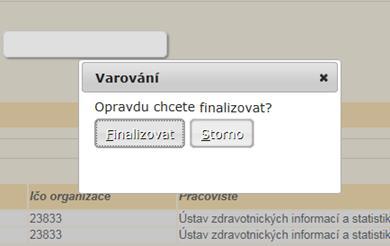 . Pokud se návrh podařilo finalizovat, objeví se text Zpráva byla úspěšně podána.