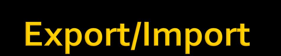 exp [jmeno[heslo[@db]]] [param=hodnota [, ]] imp