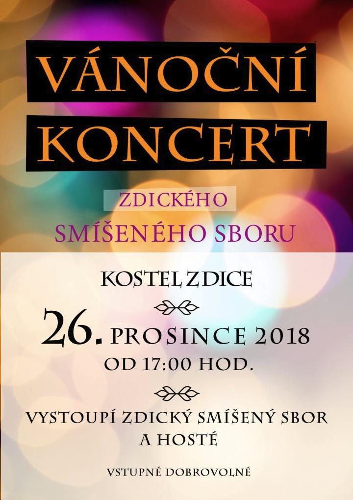 KULTURA Vánoční koncert v kostele VÁNOČNÍ KONCERT ZDICKÉHO SMÍŠENÉHO SBORU Datum: 26. 12.