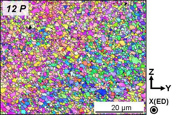 Vlastnosti materiálu po ECAP EBSD (Electron