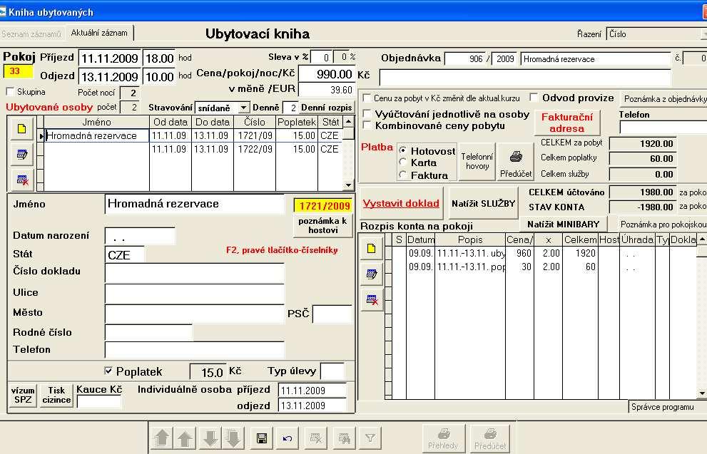 Poznámka: rušení je možné provést pouze v případě nebyl-li již vystaven doklad. 2.1.6.4.