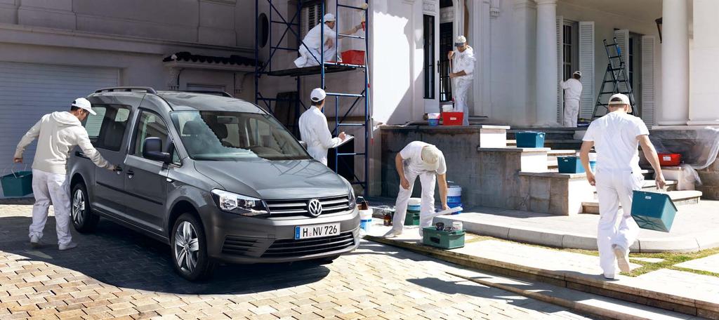 Až sedm míst k sezení. Celá řada odkládacích přihrádek. Vše v nejvyšší kvalitě. Caddy kombi.