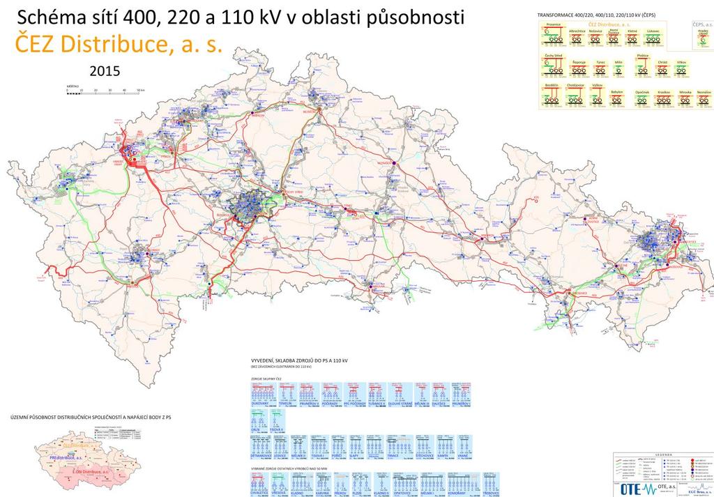 Strana: 44 z 194 D. ROZBOR MOŽNÝCH ZDROJŮ A ZPŮSOBŮ NAKLÁDÁNÍ S ENERGII 1 ELEKTRICKÁ ENERGIE Město Kopřivnice se nachází na distribučním území společnosti ČEZ Distribuce.