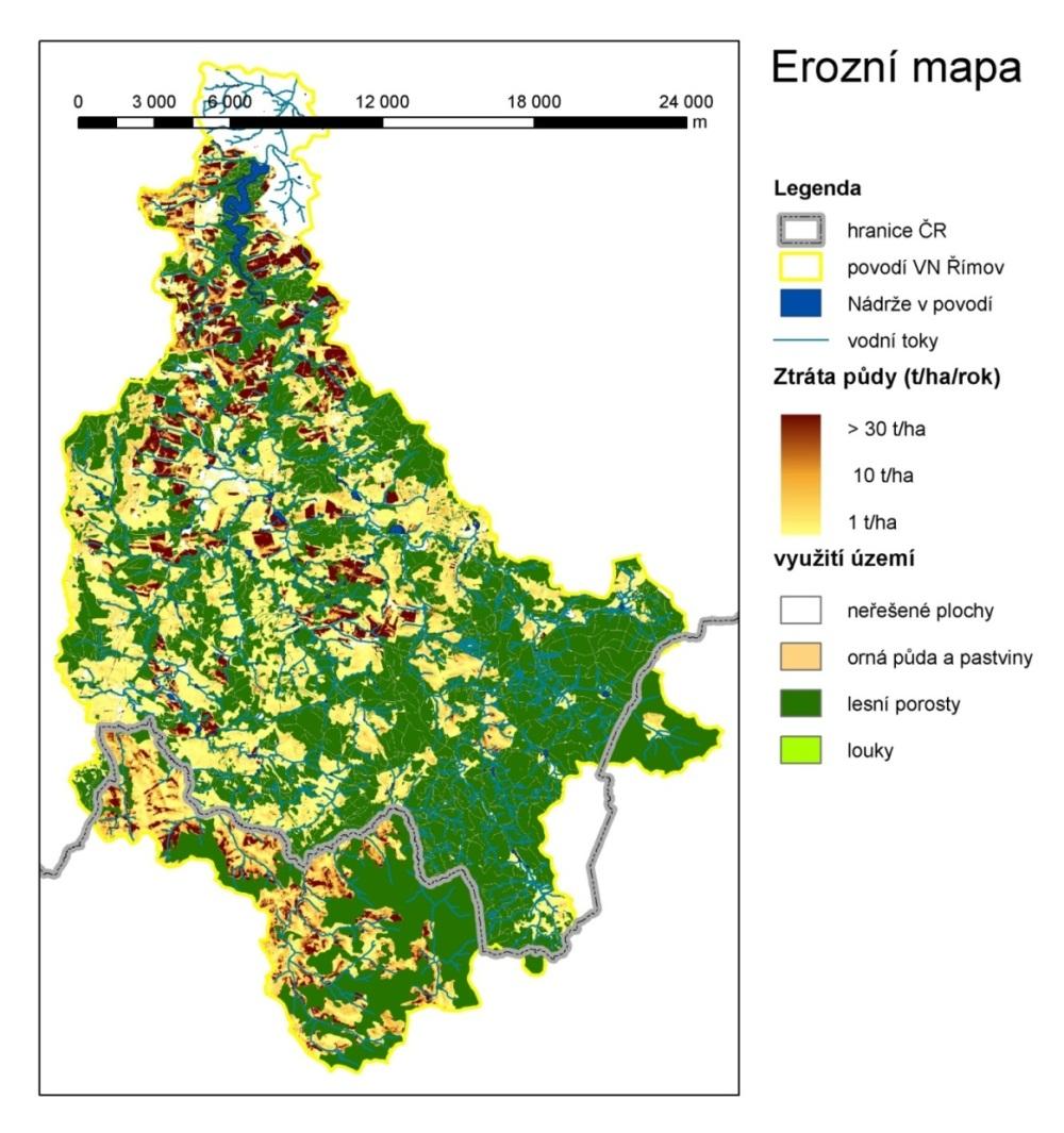 Příklady aplikace Regionální úroveň Studie transportu celkového fosforu v