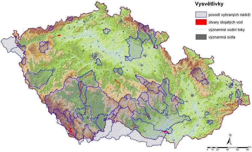 Příklady aplikace Globální/nadregionální úroveň Definování zranitelných útvarů stojatých povrchových vod z hlediska eutrofizace: návrh nových