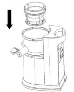 SESTAVENÍ ODŠŤAVŇOVAČE Nízkootáčkový odšťavňovač je při dodání téměř sestaven.