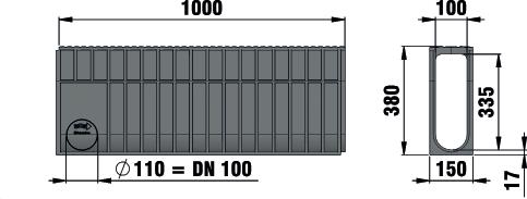 průřez cm²/m Průtočný profil cm² Typ 230 1000 150 230 372 190,5 7,85 36000 Typ 280 1000