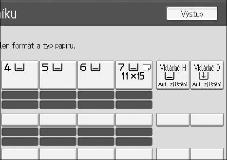 Upozornìní Pokud po tisku na papír ve formátu, kterî se nevybírá automaticky, chcete