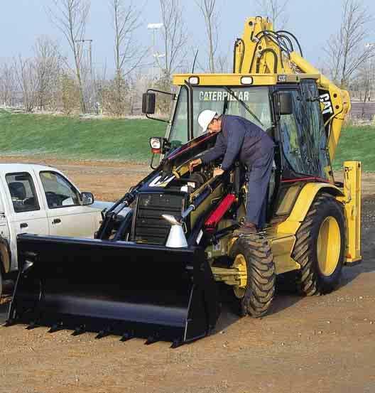 Hnací a převodné ústrojí Vyznačuje se pevností, výkonností a mnohostrannou funkčností. Motor Caterpillar 3054 Rýpadlo-nakladač 432D je poháněné motorem 3054C (67 kw) Turbo.