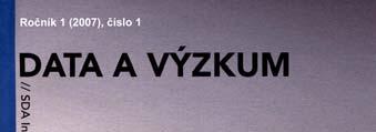 F I Data a výzkum SDA info Data a výzkum SDA Info je recenzovaný