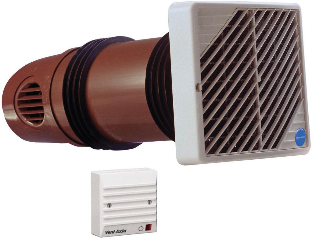Nástěnné rekuperátory : HR25 Odsávání s náhradou vzduchu v koupelnách, záchodech, komorách a kuchyních 80% účinnost rekuperace tepla Potlačení kondenzace a vzniku plísní Jednoduchá montáž do