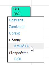 Přednastavená učebna se dané třídě nastavuje také na kartě Třídy a i odtud se může přednabízet v úvazku předmětu (Administrace Třídy... daná třída záložka Úvazky).