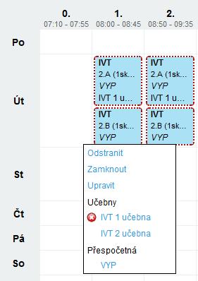 této nasazené hodiny a umístěním do jiné hodiny stejného (či jiného) dne.