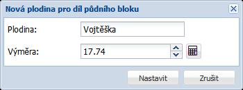 DPB zadat výměru meziplodin do příslušného políčka podle varianty meziplodiny: - letní (zaseta do 31.7., ponechána do 20.9.