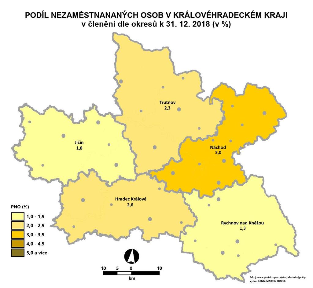 3. MAPA Podíl nezaměstnaných