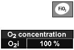 Pokud přepnete z míchaného kyslíku/vzduchu (40% O 2 ) na čistý kyslík (100% O 2 ), změní se minutový dechový objem podle přípustných odchylek (viz 13