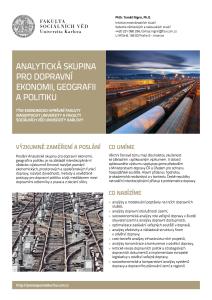 Co nabízíme? analýzy a modelování poptávky na trzích dopravních služeb,?analýzy dopravní obslužnosti území, socioekonomická analýzy role veřejné dopravy v životě?