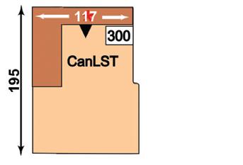 640 Kč 300 CanLST 301 CanRST 117 195 Kanape s nastavením hloubky sedu, područka