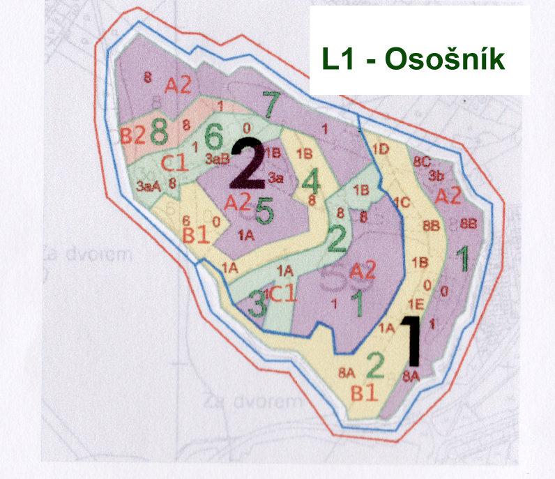 7. Stanovení pěstebního cíle a návrh 7.1. L1 - Osošník Les mezi Pustkovcem a Kopaninami.
