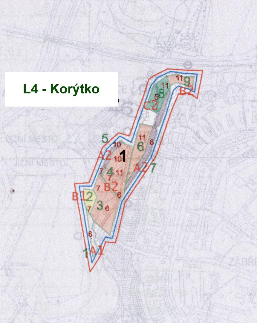 7.4. Korýtko 7.4.1. Popis a návrh hospodaření Menší porost na okraji Výškovic podél ulice Petruškova tvoří předěl mezi sídlištěm a krajinou podél Odry.