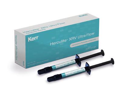 Herculite XRV Ultra Flow Nanohybridní flow kompozit NOVINKA vynikající pevnost v ohybu (124 MPa) nízké objemové