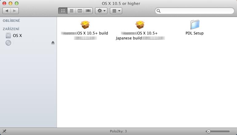 2 Poklepejte na ikonu GEN_LIB. 3 Poklepejte na OS X 10.5 or higher.