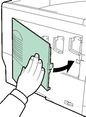 Instalace 10 Nainstalujte nádobu na použitý toner do tiskárny podle obrázku tak, že položíte její dolní část na určené místo a stiskněte ji směrem dolů, až zacvakne do aretované