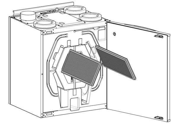 Po výměně filtrů je třeba resetovat hlášení o poruše filtrů, případně dle potřeby upravit interval na výměnu filtrů: 1. Pomocí otočného kolečka zvolte servisní menu. 2.