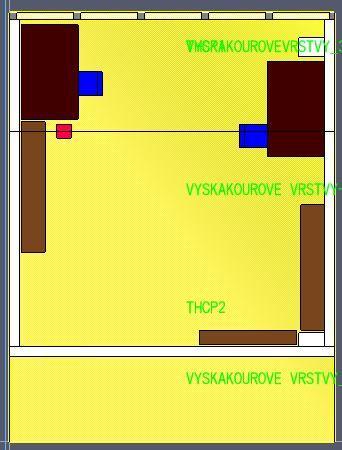 Zdroj hoření Obr. 6: Schéma modelového prostoru vytvořeného v PyroSimu 2 Výška kouřové vrstvy Jako první zkoumaná fáze, bylo měření výšky kouřové vrstvy.