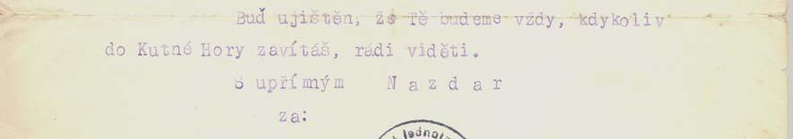 Přípis z 13.