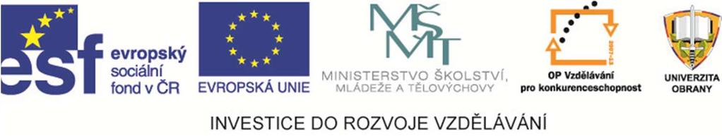 Řízení zdrojů v ozbrojených silách Hospodaření s finančními zdroji v resortu obrany Operační program Vzdělávání pro konkurenceschopnost