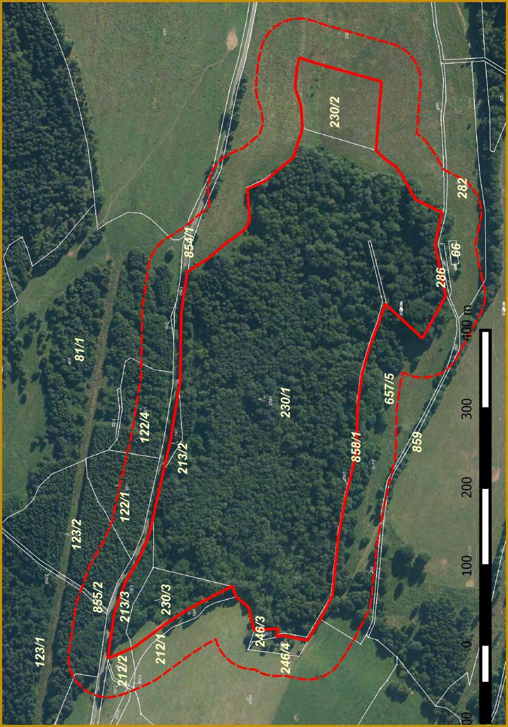 Příloha M2: Katastrální mapa se zákresem ZCHÚ a