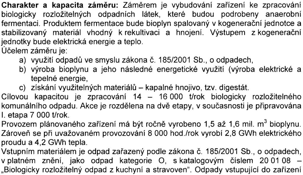 1 Zaøízení ke skladování, úpravì nebo využívání nebezpeèných odpadù; zaøízení k fyzikálnì-chemické úpravì, energetickému využívání nebo odstraòování ostatních odpadù.