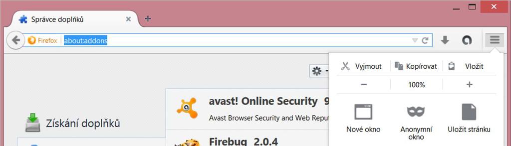 Budete vyzváni k restartování Firefoxu.