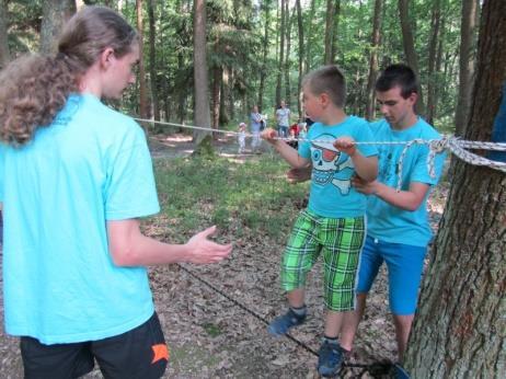 8. S lesem jsme kamarádi - poznáváme, pomáháme Cílem projektu bylo připravit branný závod v