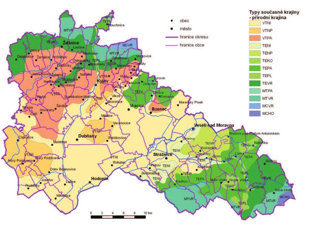 Vzdělávání mládeže k udržitelné dopravě A: Fragmentace krajiny dopravní infrastrukturou a využívání území PL 2 (SŠ) : ÚKOL 2 Jakou kombinací charakteristik krajiny byla vytvořena tato typologie