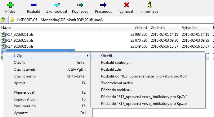 nabídku Přidat do název souboru.zip. 5) Přejděte do MS2014+ například na záložku Dokumenty nebo Přílohy k VZ (při podání žádosti o podporu), kde zabalený dokument (soubor) vyberete v poli příloha.