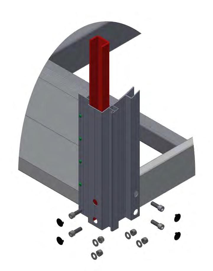 000 přírodní 0354 100.100 elox Přední hliníkový sloup 0354 121.000 přírodní 0354 121.