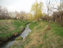 inundace v níž se nachází zástavba.