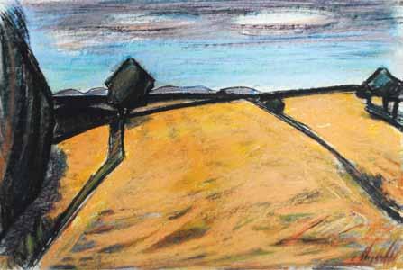 488. Ladislav Stejskal (1910 1983) Pole pastel, papír, 49,5 x 70 cm, sign. PD L.