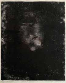 Rudolf Němec (1936 2015) Hlava z temnot monotyp, 1975, 42,4 x 32,4 cm, sign.