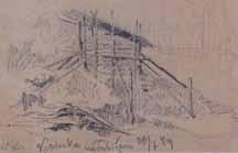 Ludvík Kuba (1863 1956) Cesta písčinami tužka, papír, 1889, 11 x 16 cm, sign.  107, č.
